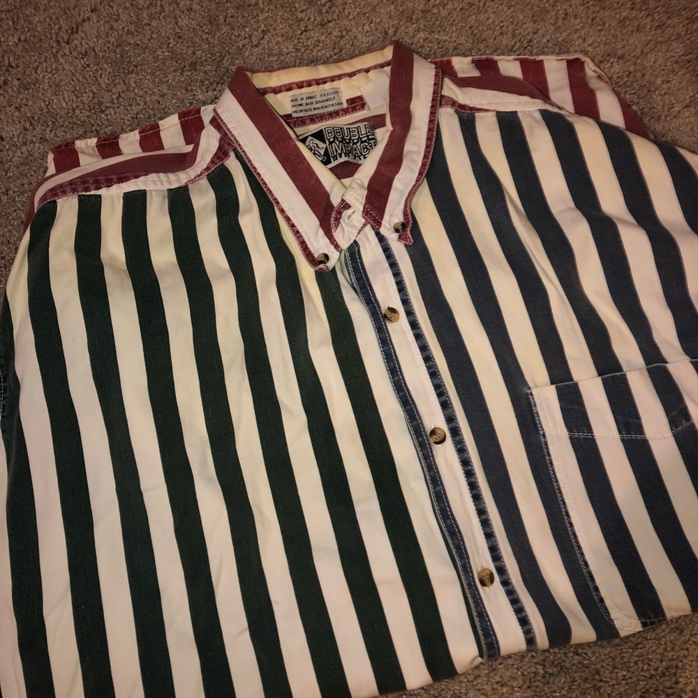 VINTAGE Multicolor Denim Button Down